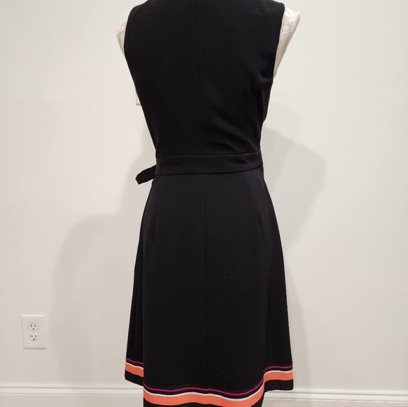Karen Millen Black Assymetric Wrap Dress Size 6 US - Picture 14 of 14